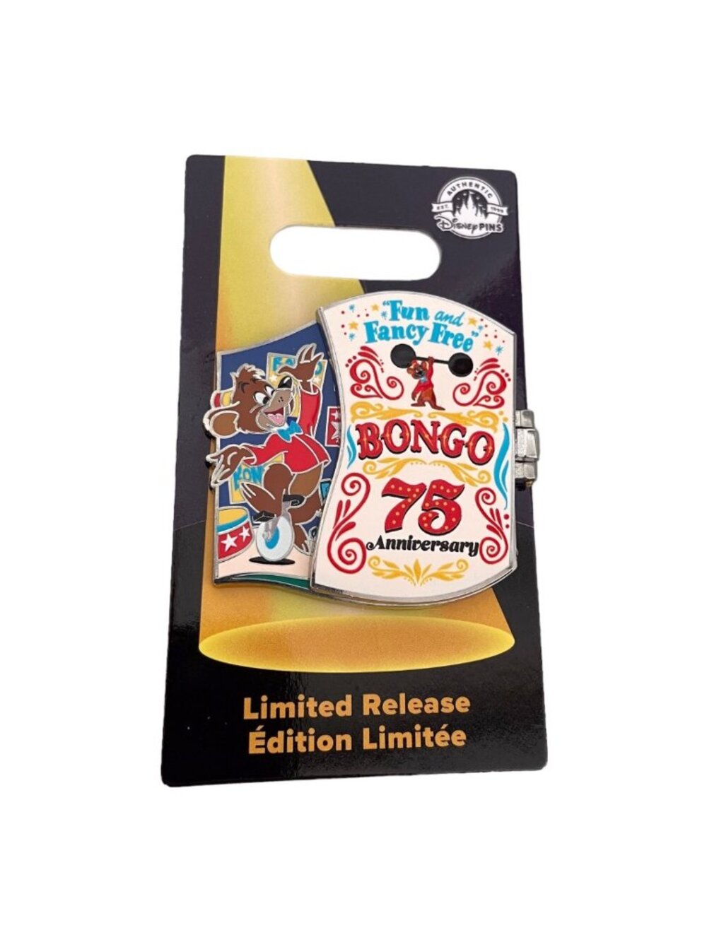 Disney 75th Anniversary Fun and Fancy Free Bongo Lulubelle Limited Release Pin